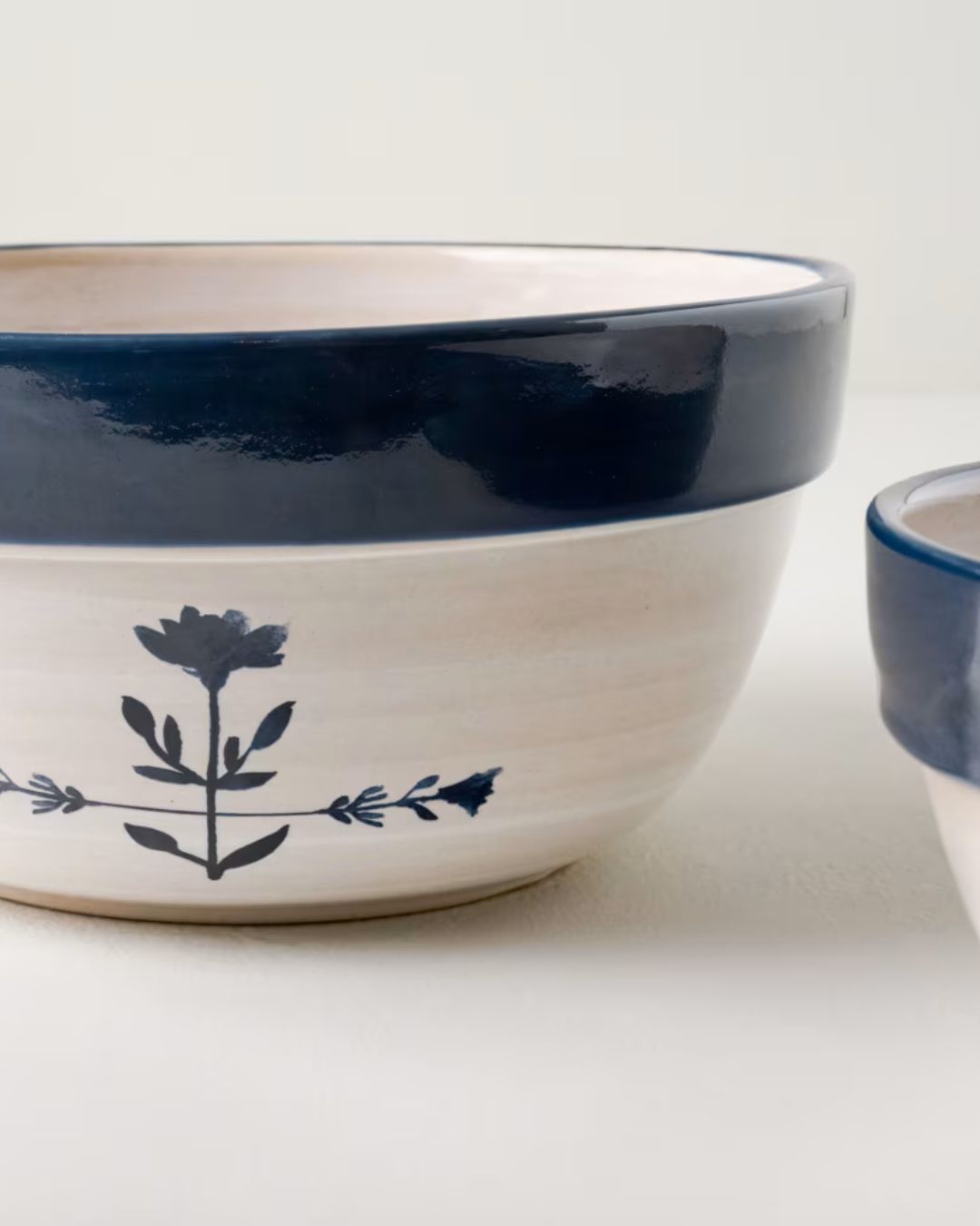 Lila Floral Mixing Bowl Set of Two