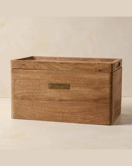 Antiqued Wood Storage Box