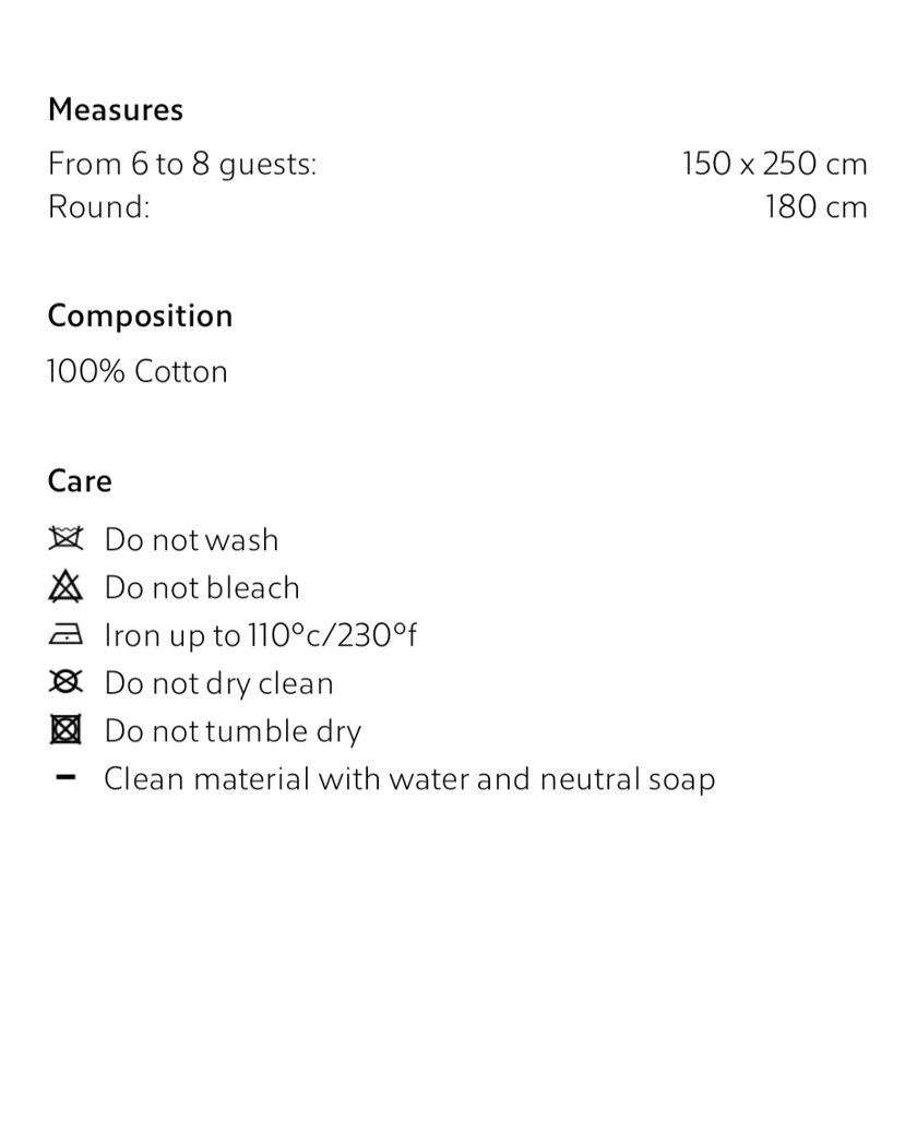 Floral Water Resistant Tablecloth (Round 180cm)