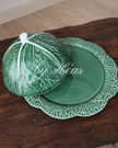 Green Cabbage Serving Dome Set 35cm