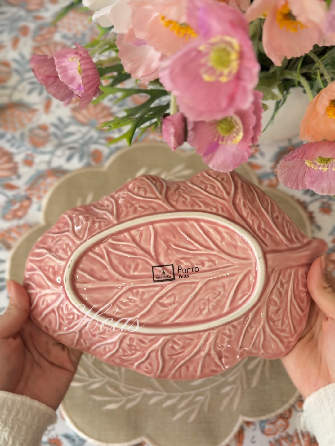 Pink Cabbage Leaf Plate Small 25cm