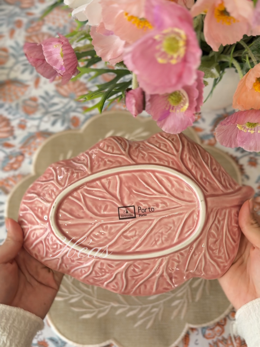 Pink Cabbage Leaf Plate Small 25cm