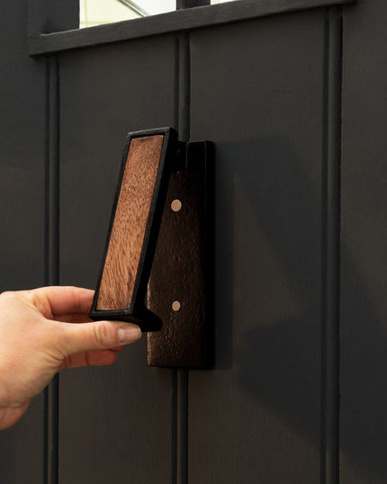 Classic Wooden & Metal Door Knocker