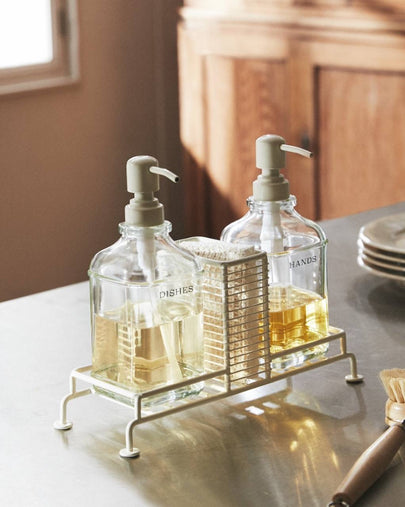 Double Dispenser With Stand (Cream)