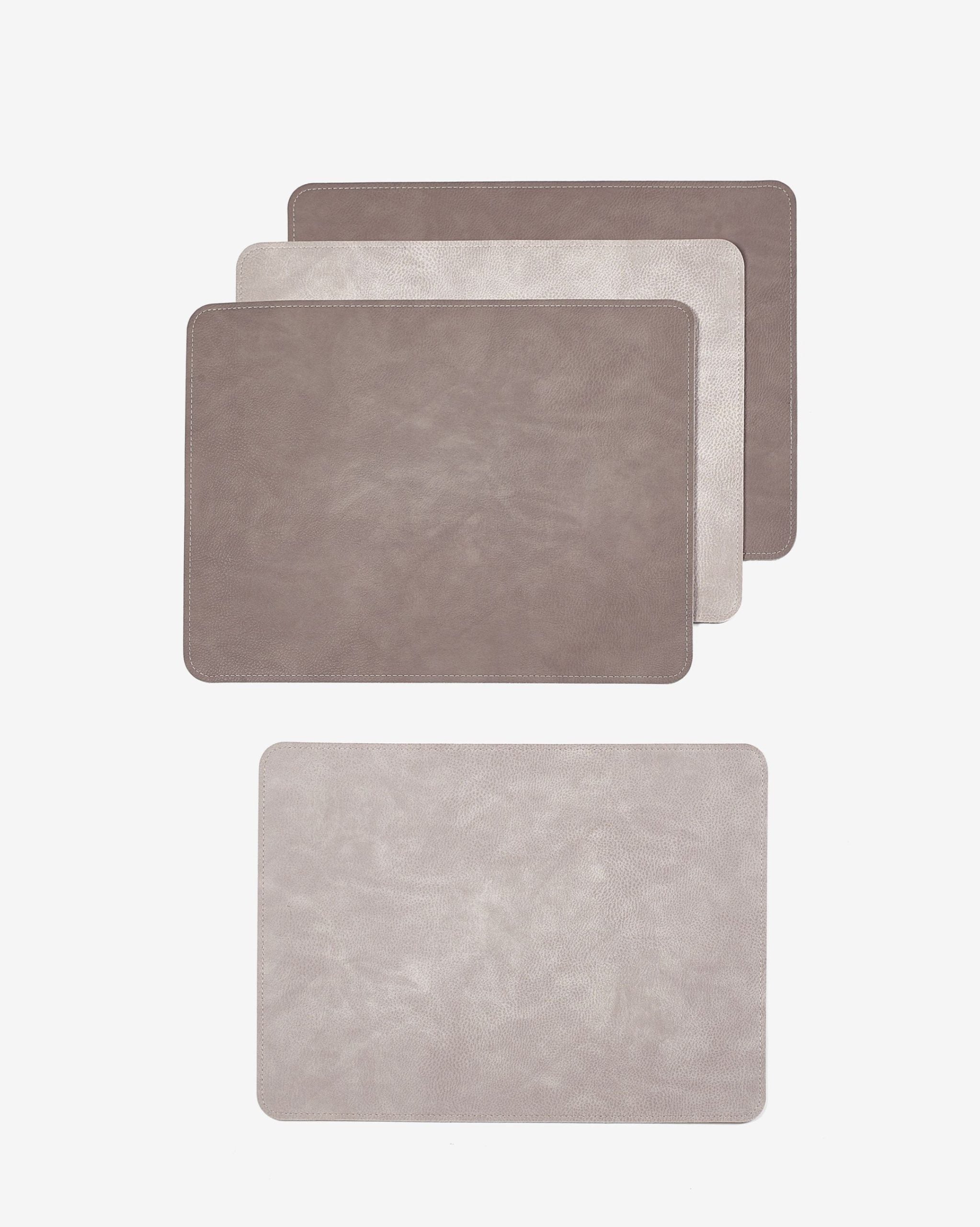 Set of 4/8 Faux Leather Placemats