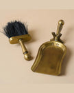 Antique Brass Fireplace Dust Pan and Brush