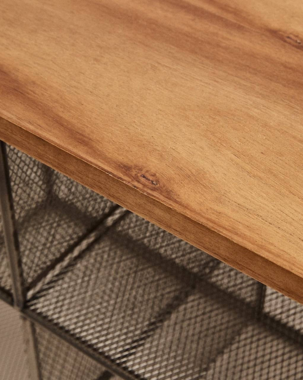 Metal and Wood Bench