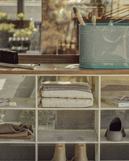 Metal and Wood Bench