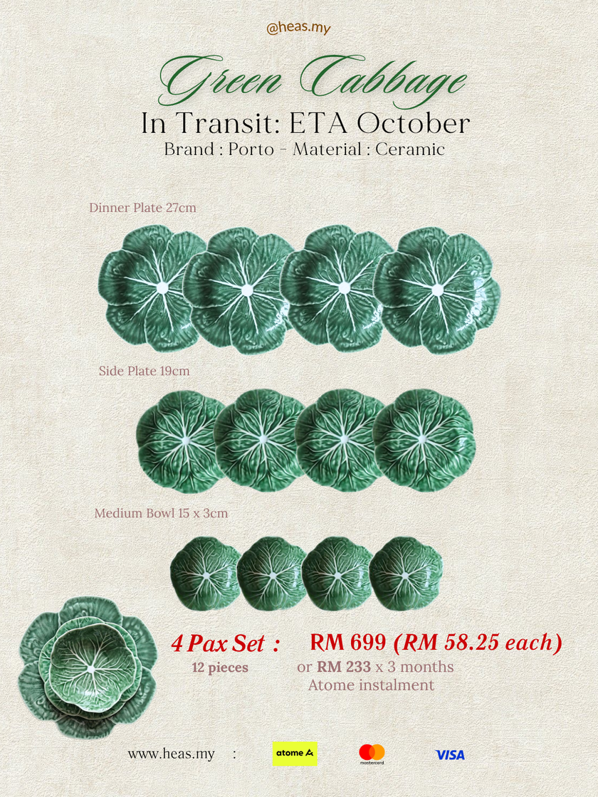 Green Cabbage 4 Pax Set (12 Pieces)