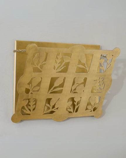 Shadow Floral Brass Wall Pocket