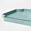 Set of 2 Faux Suede Trays