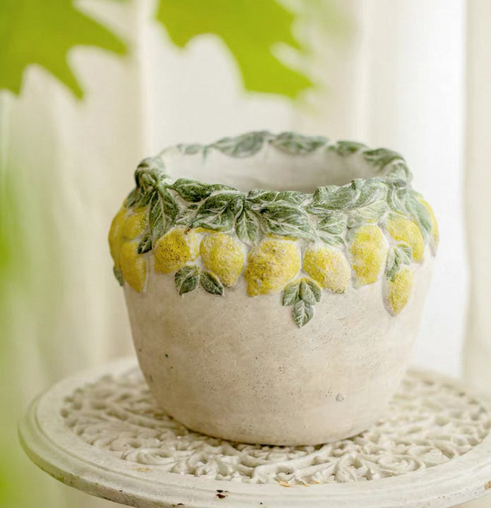 Lemon Grove Flowerpot Vase