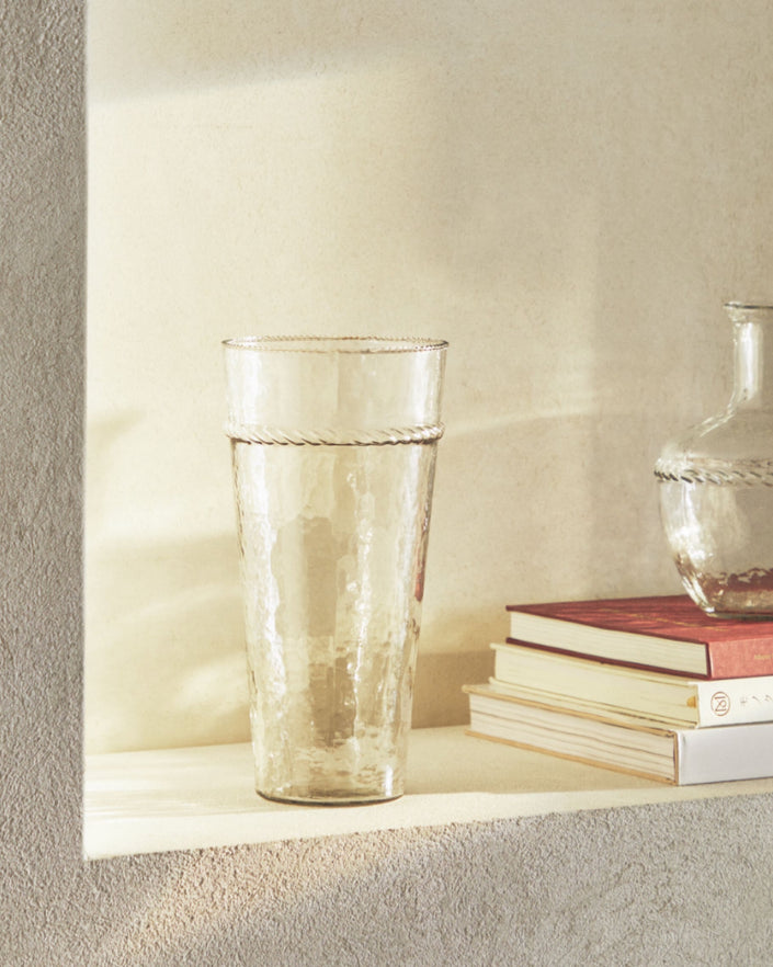 Glass Vase With Border