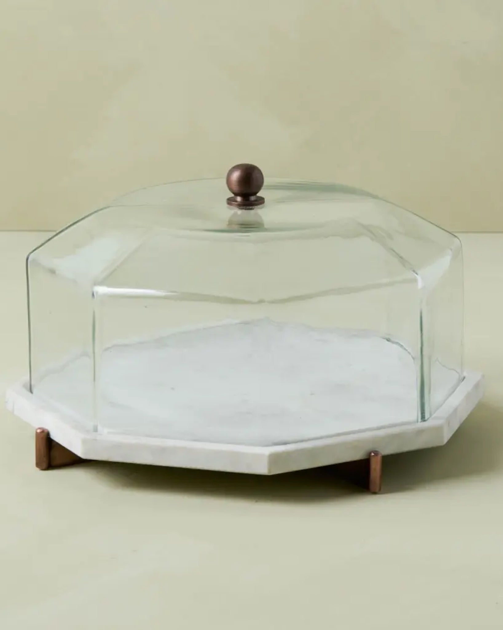 Marble and Copper Cake Stand