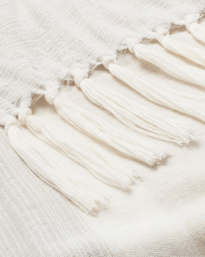 Light Color Block Gauze Throw Blanket