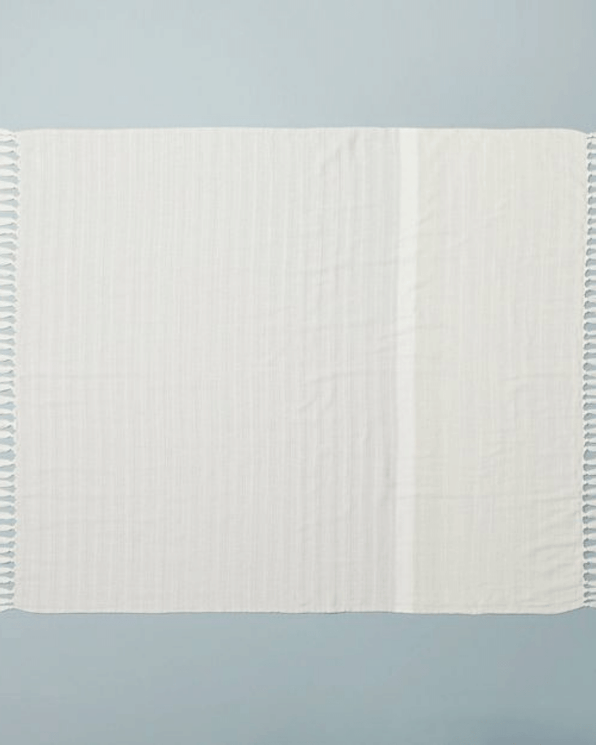Light Color Block Gauze Throw Blanket