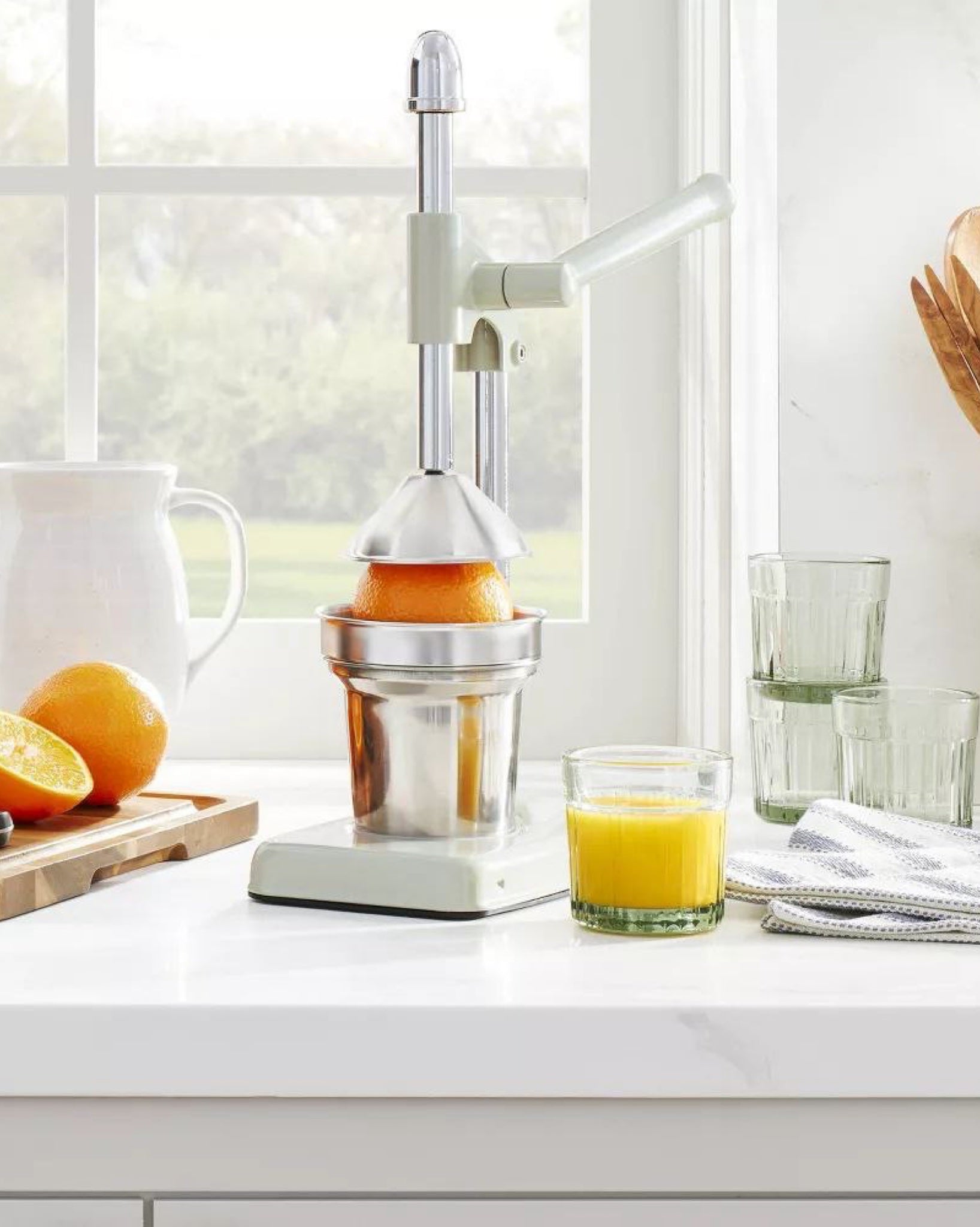 Manual Hand Press Juicer Light Green