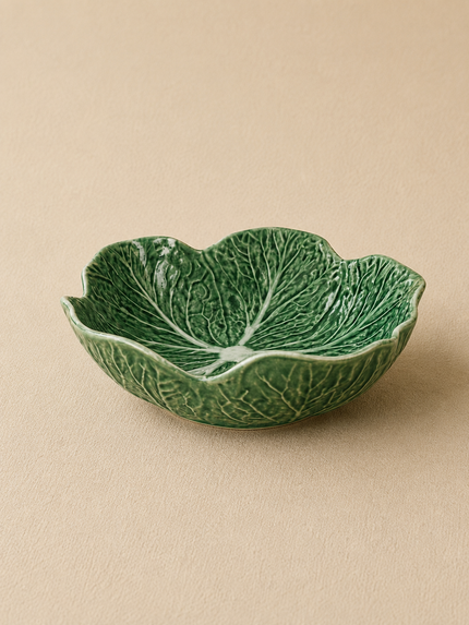 Green Cabbage Serving Bowl