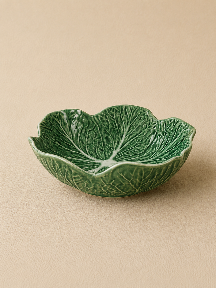 Green Cabbage Serving Bowl