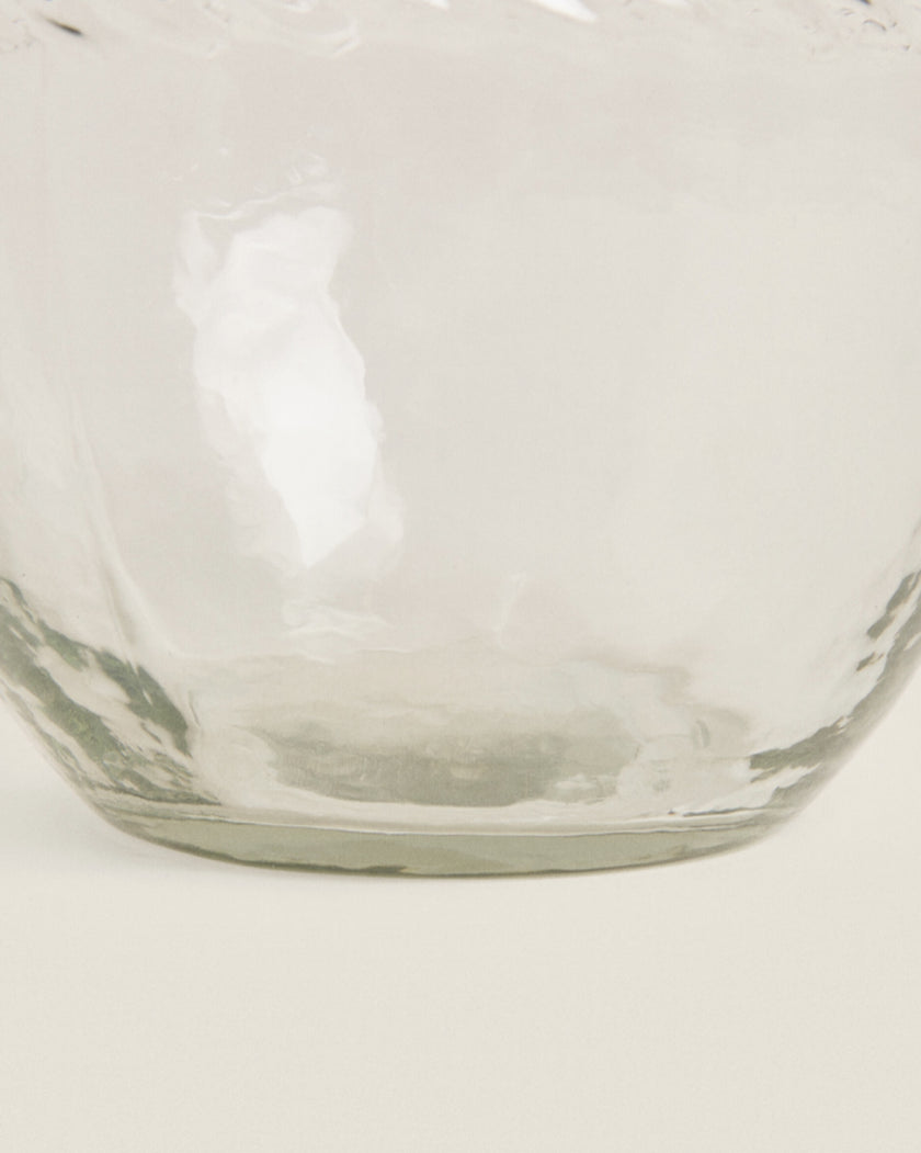 Glass Braided Bottle Vase