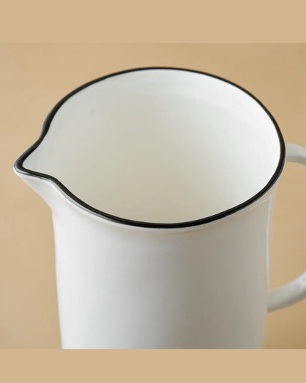 Black Rim Ceramic Pitcher