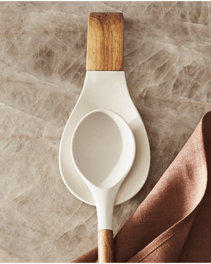 Wooden and Silicone Spoon Rest