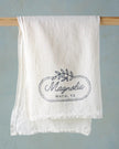 Laurel Leaf Border Tea Towel