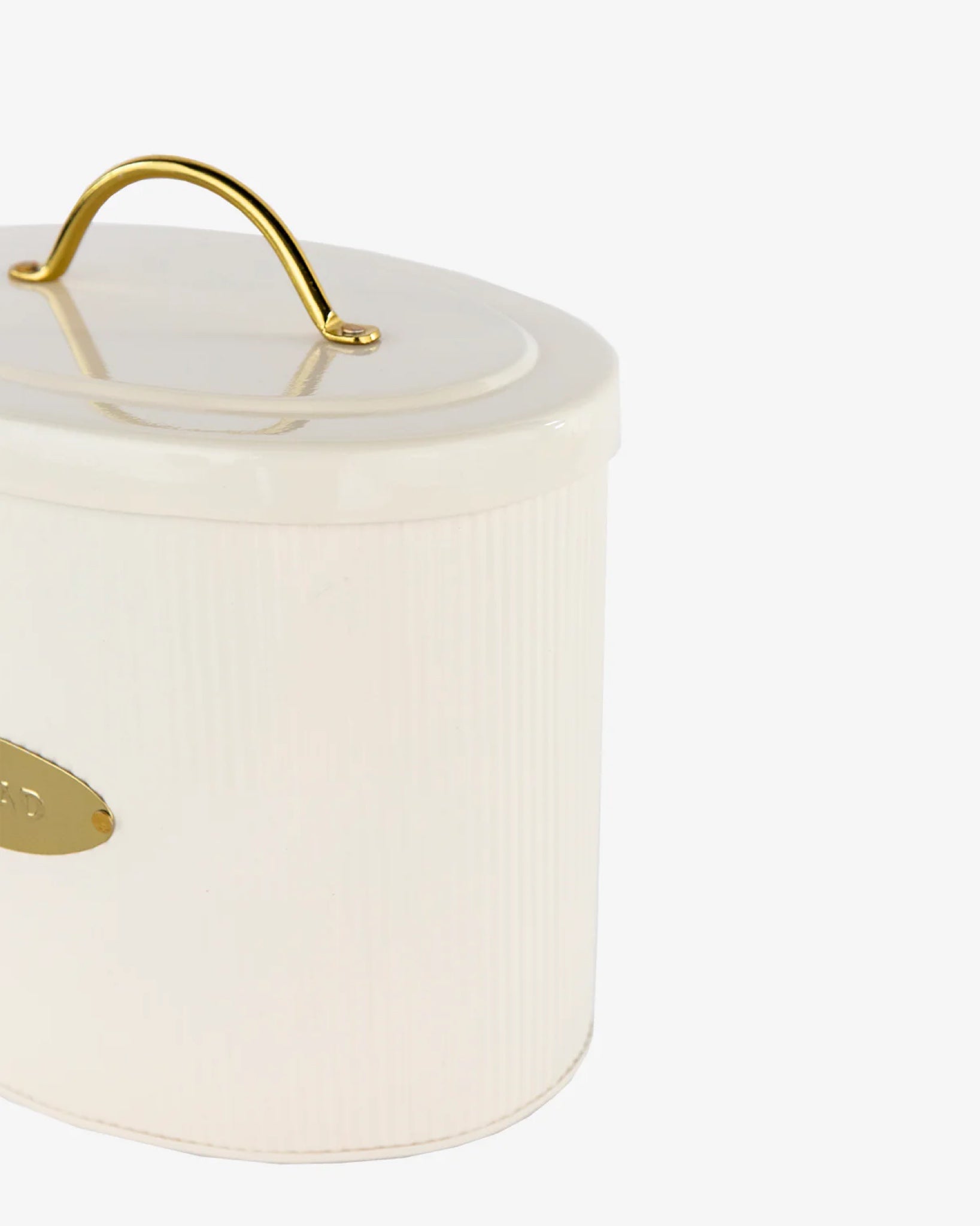 Brass Detailed Metal Bread Box Bin