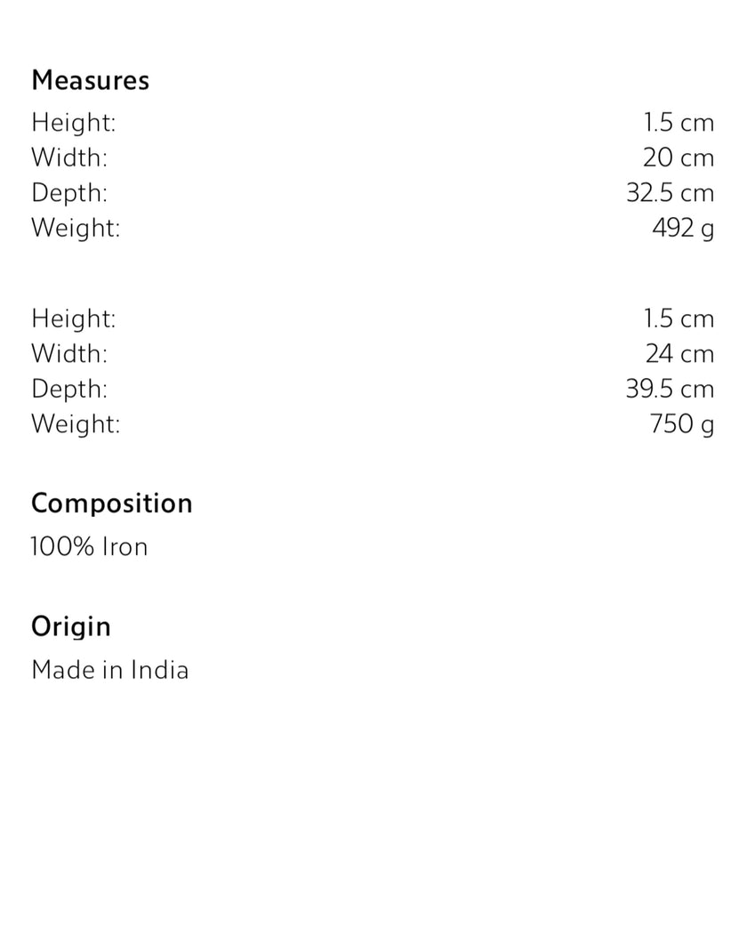 Iron Flat Metal Tray (Medium)