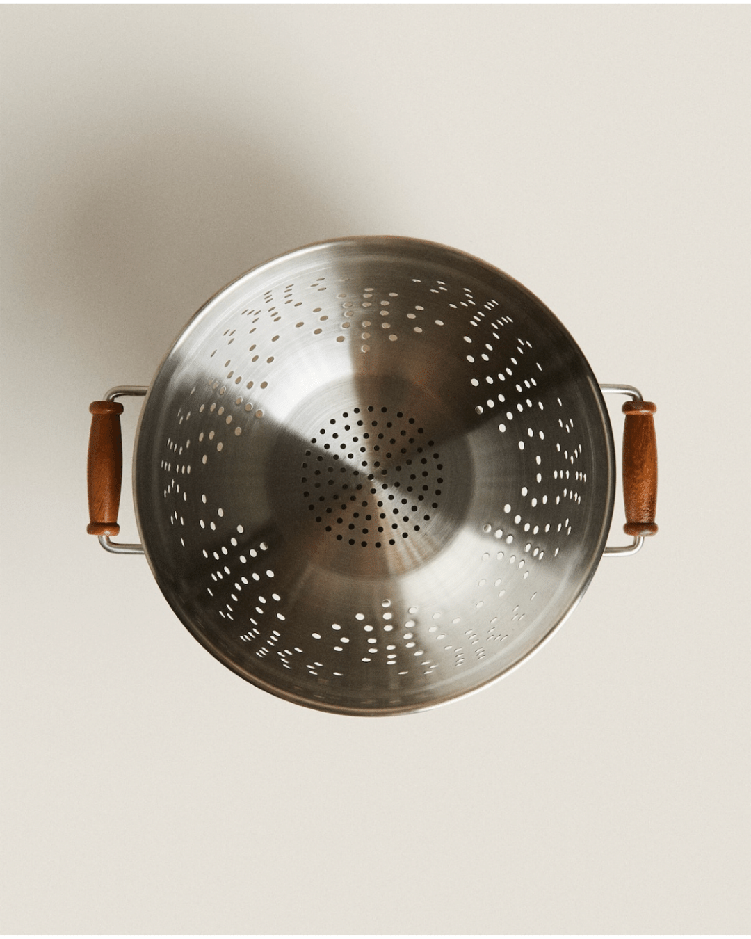 Steel Colander with Wooden Handle (Small)