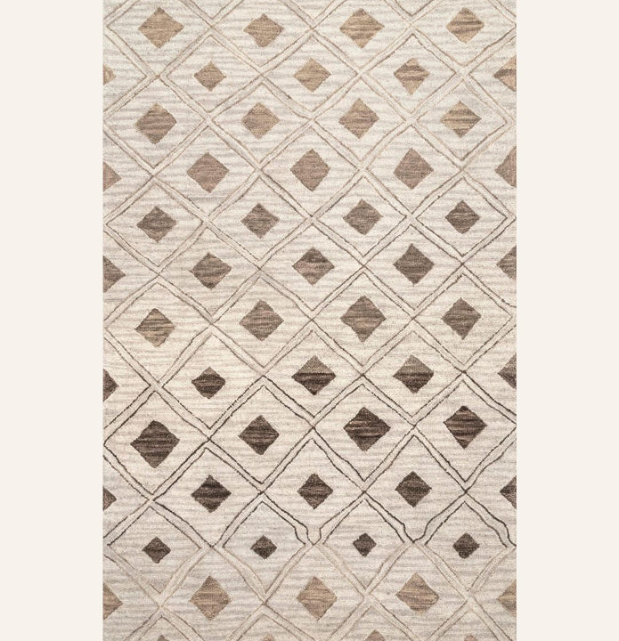 Coco Trellis Wool Rug | Beige (5' x 8' | 150cm × 240 cm