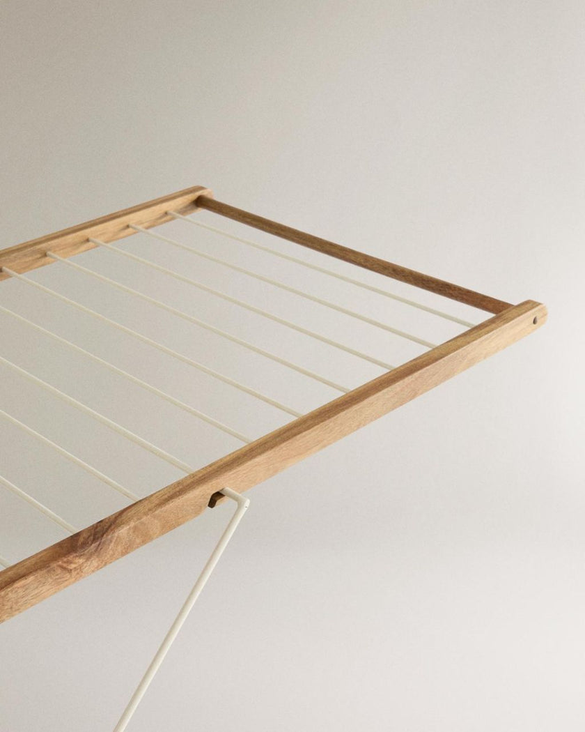 Vertical Metal and Wooden Drying Rack