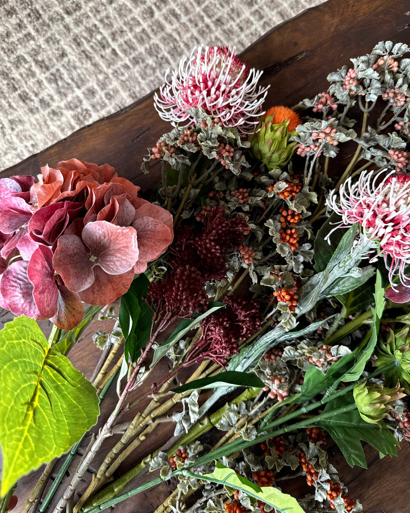 Velour Bloom Artificial Floral Arrangement (15 stems)