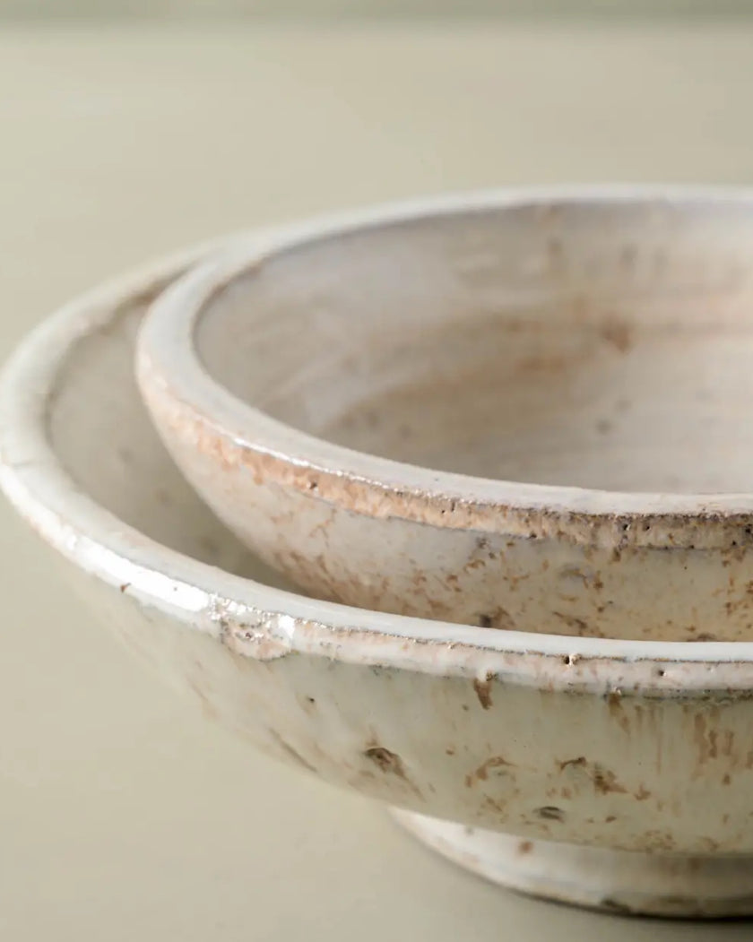 Rustic Cream Accent Bowl