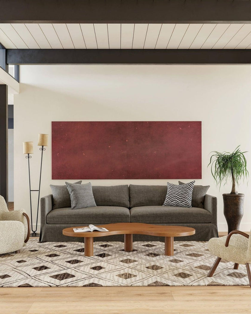 Coco Trellis Wool Rug | Beige (5' x 8' | 150cm × 240 cm