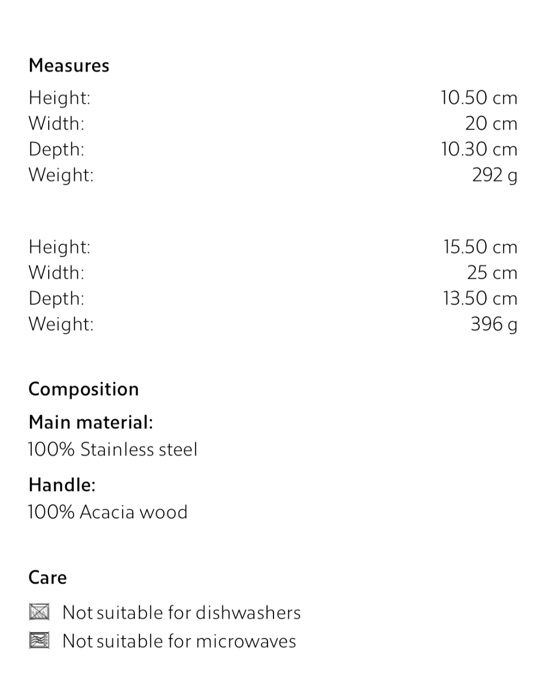 Steel Colander with Wooden Handle (Small)