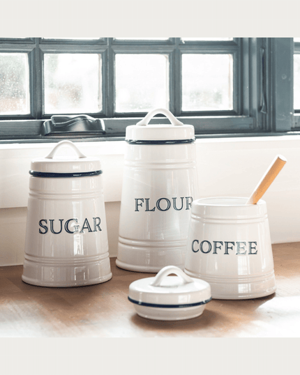 Addie Ceramic Canisters Sugar & Flour (Large size)
