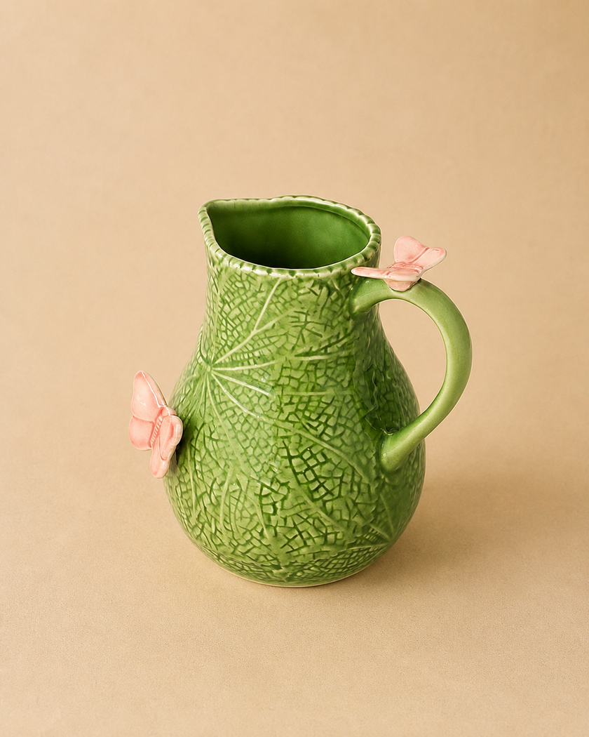 Butterfly Garden Ceramic Pitcher (1.3 Litres)