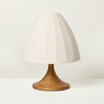 Wood Trumpeted Table Lamp