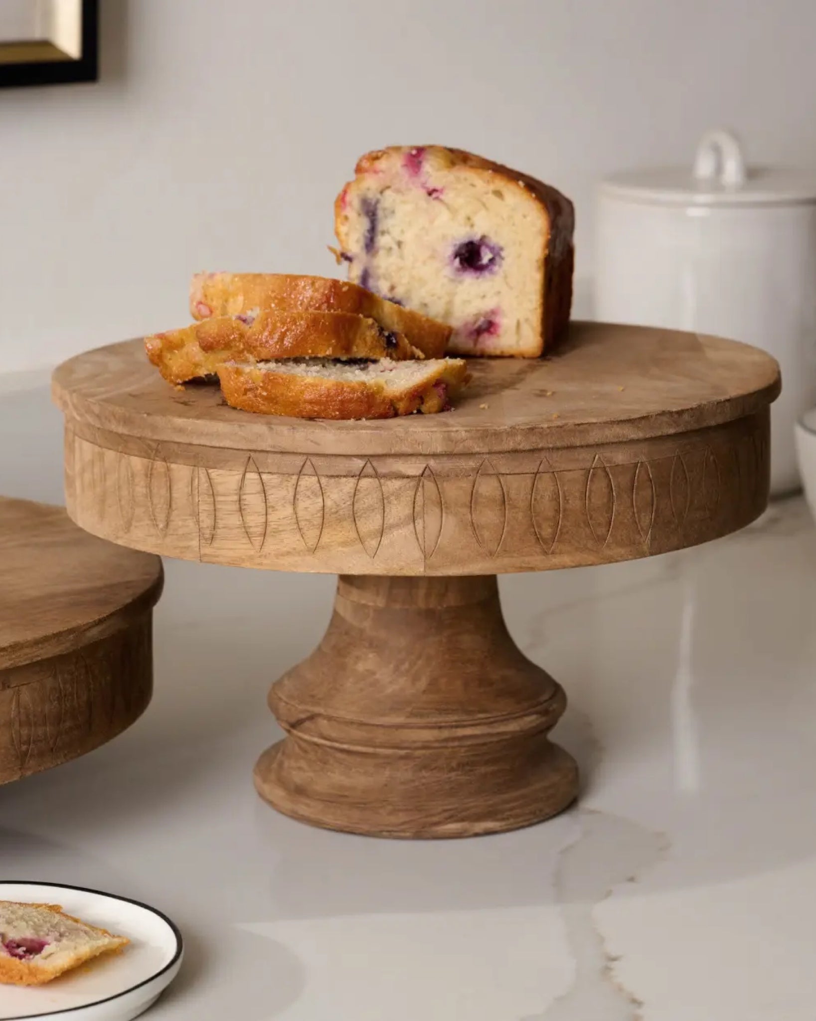 Mango Wood Petal Serving Stand