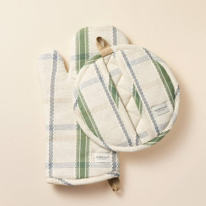 Oven Mitts Plaid