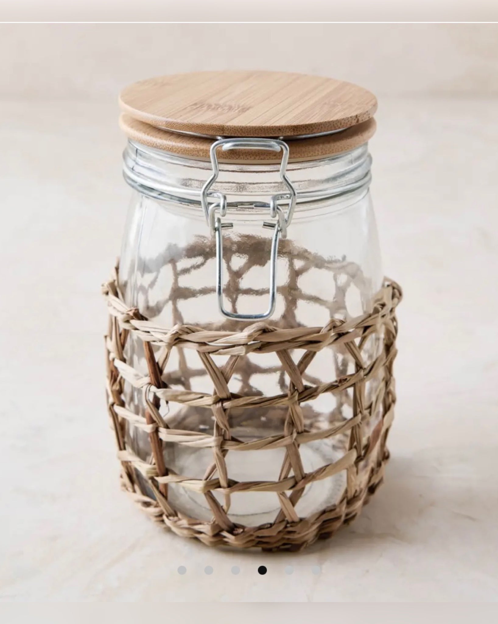 Woven Glass Storage Jar (SMALL)