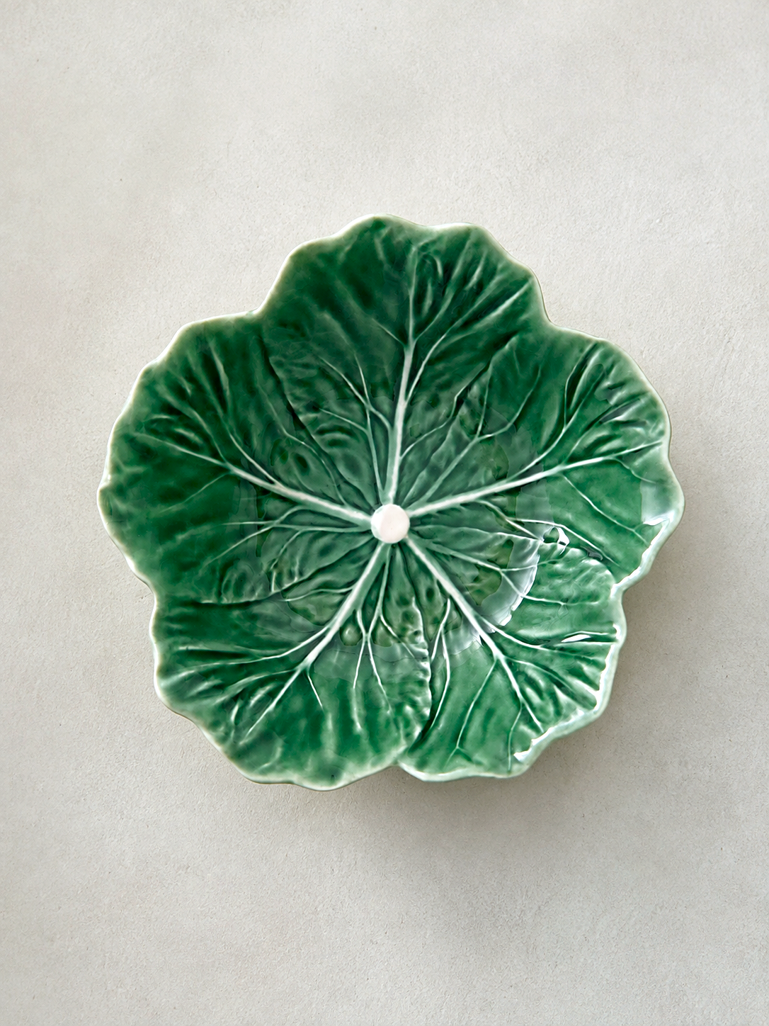 Green Cabbage Serving Bowl