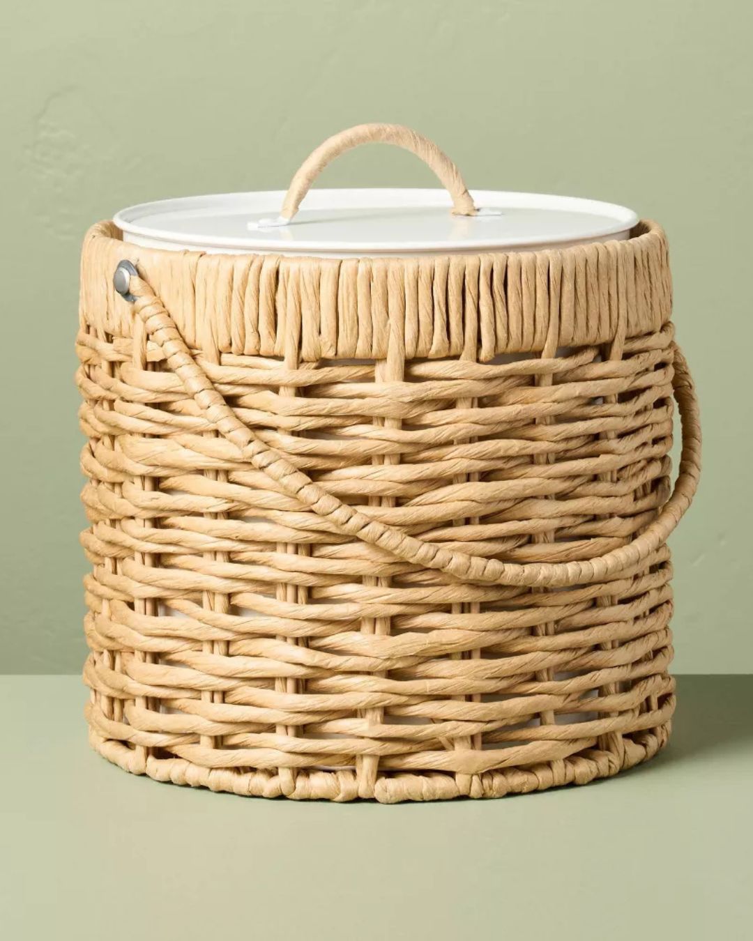 3.5L Woven Paper Wrapped Metal Ice Bucket