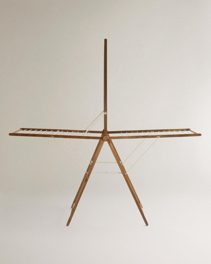 Vertical Metal and Wooden Drying Rack