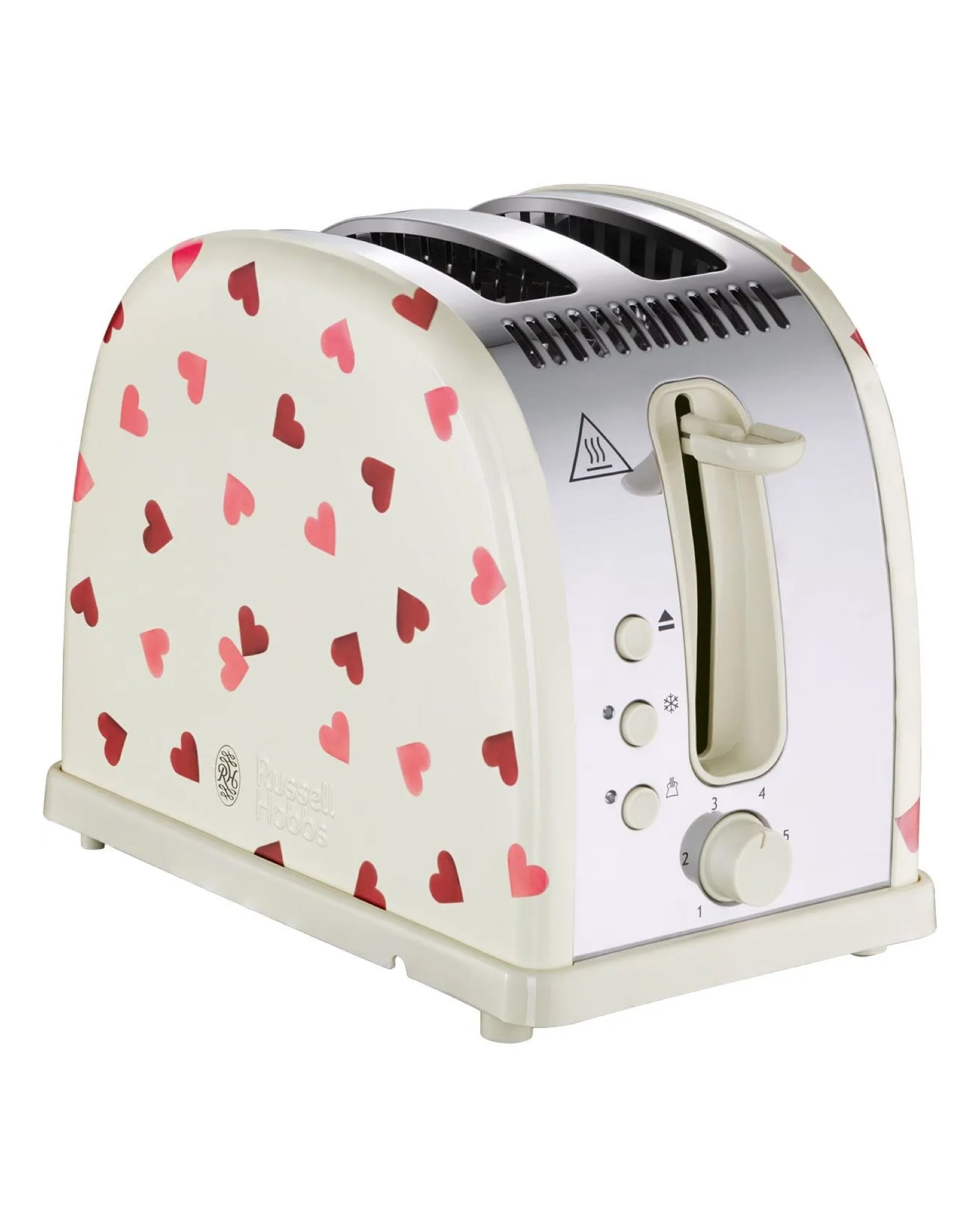 Russell Hobbs Pink Hearts Norfolk Two Slice Toaster
