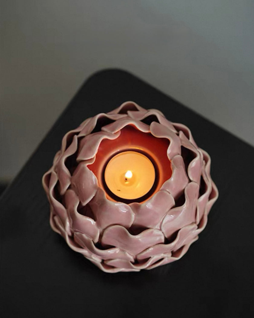 Artichoke Blush Candleholder