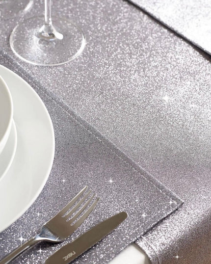 Silver 5 piece 1 Runner & 4 Placemats Set