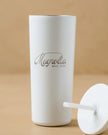 Magnolia White 24oz Cold Tumbler with Straw