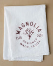 Magnolia Flower Stamp Tea Towel